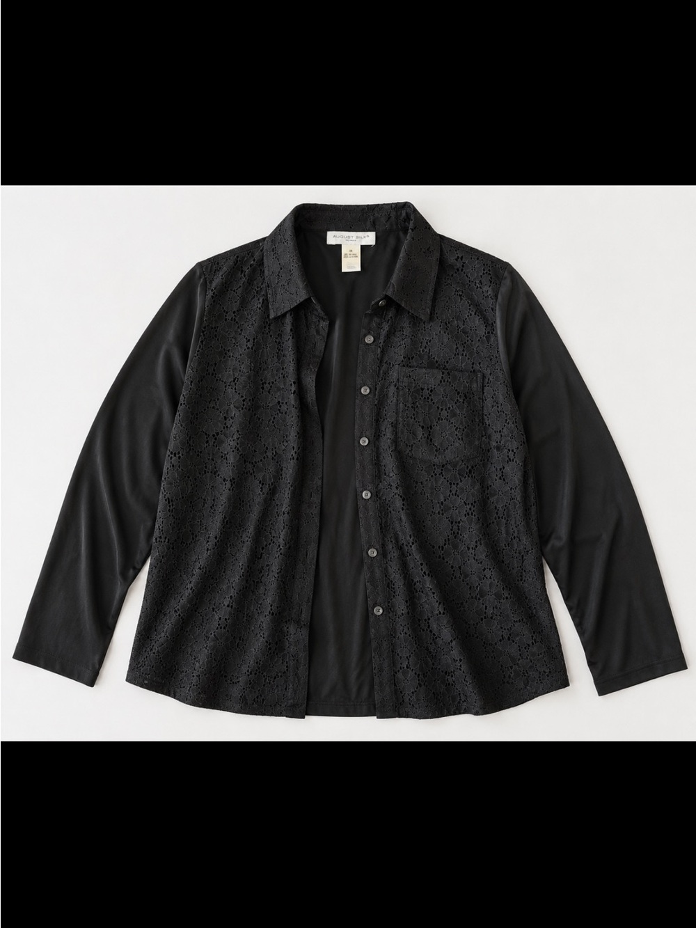 Black Lace Women Shirt